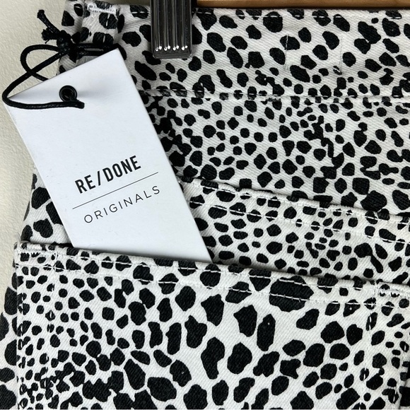 Re/Done | Originals High Rise Ankle Crop Jean White Cheetah | 26 - Picture 10 of 13
